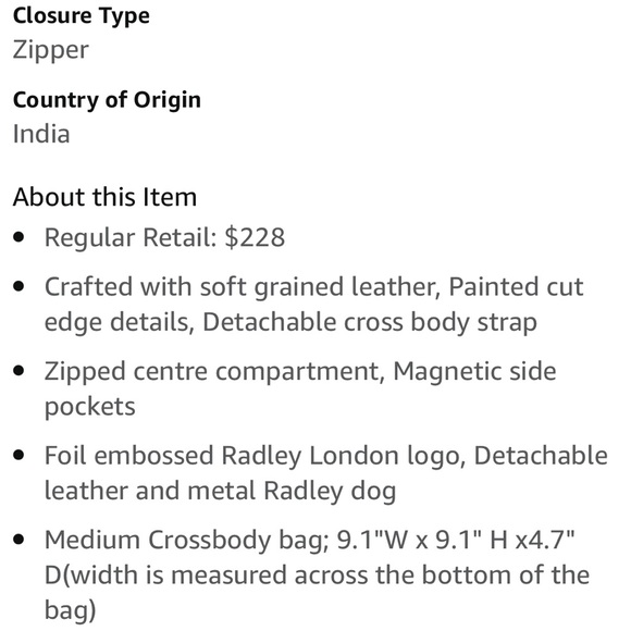 RADLEY LONDON turquoise leather crossbody - Picture 5 of 15